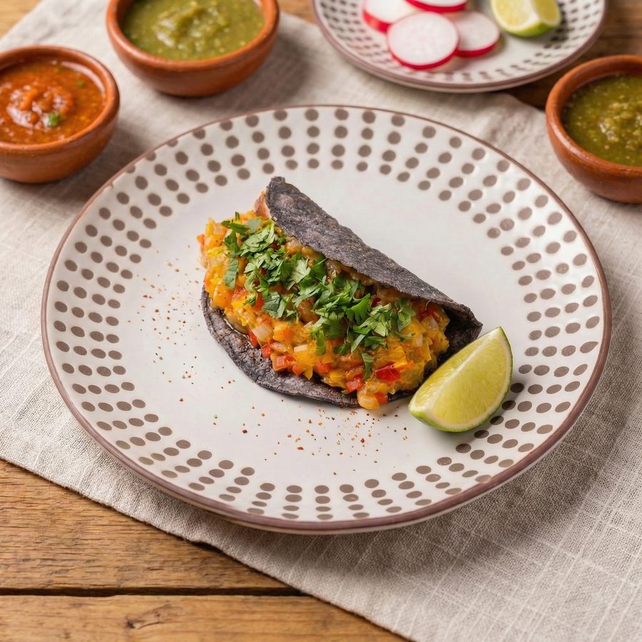 Taco de rajas con queso